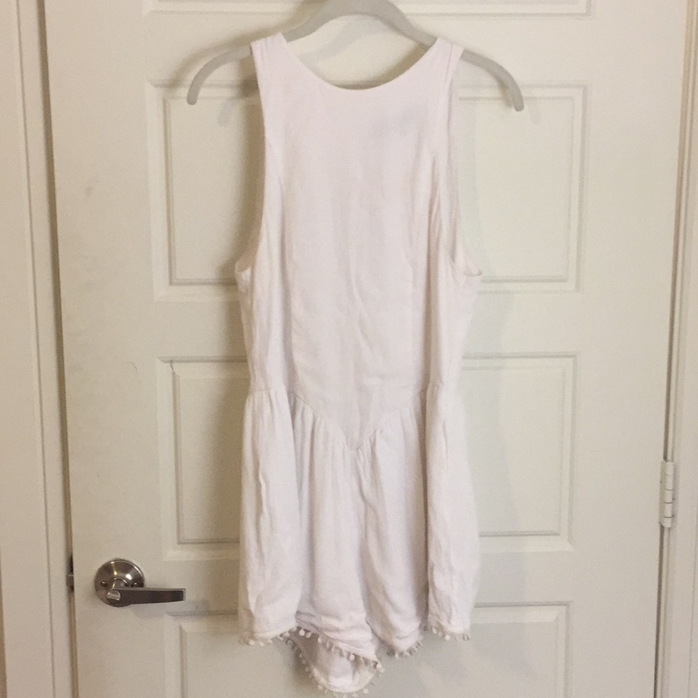 For Love and Lemons White Fringe Romper